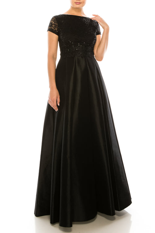 Long Sleeve Sequin Long Party Dress (4 Pieces)